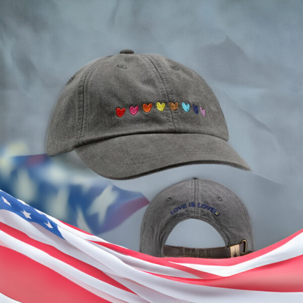 HRC - LGBTQ+ Love is Love Rainbow Heart Hats