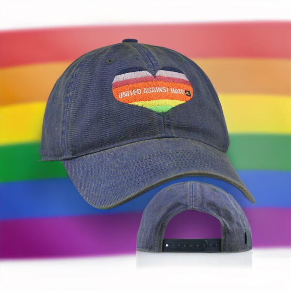 HRC - United Against Hate Rainbow Heart Hat