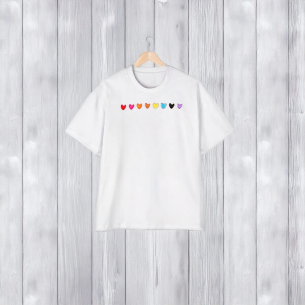 Love is Love Embroidered Hearts Tee2