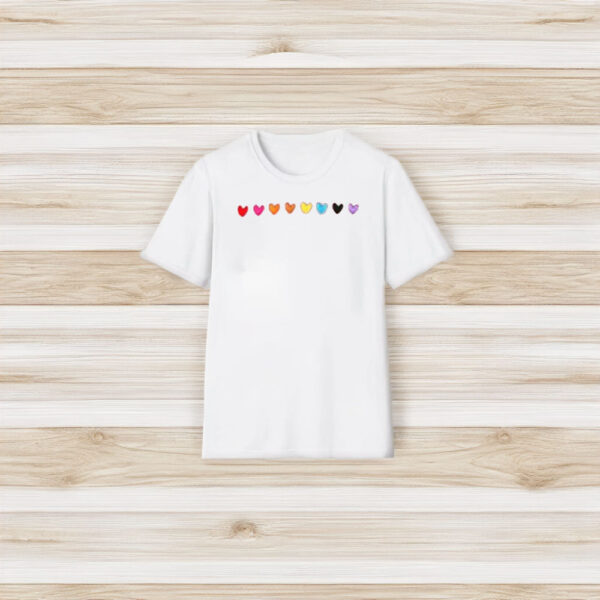 Love is Love Embroidered Hearts Tee3